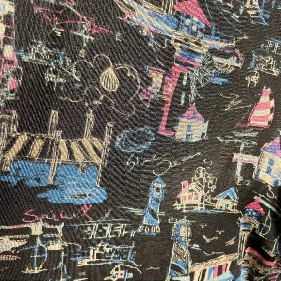 Chico’s Travelers Novelty Print Elastic Waist Pull On Straight Leg Slinky - Picture 5 of 5